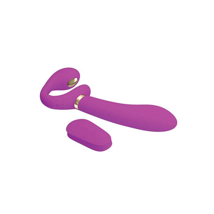 Pretty Love Thunderbird Electrostim Strapless Strap On - Fuchsia