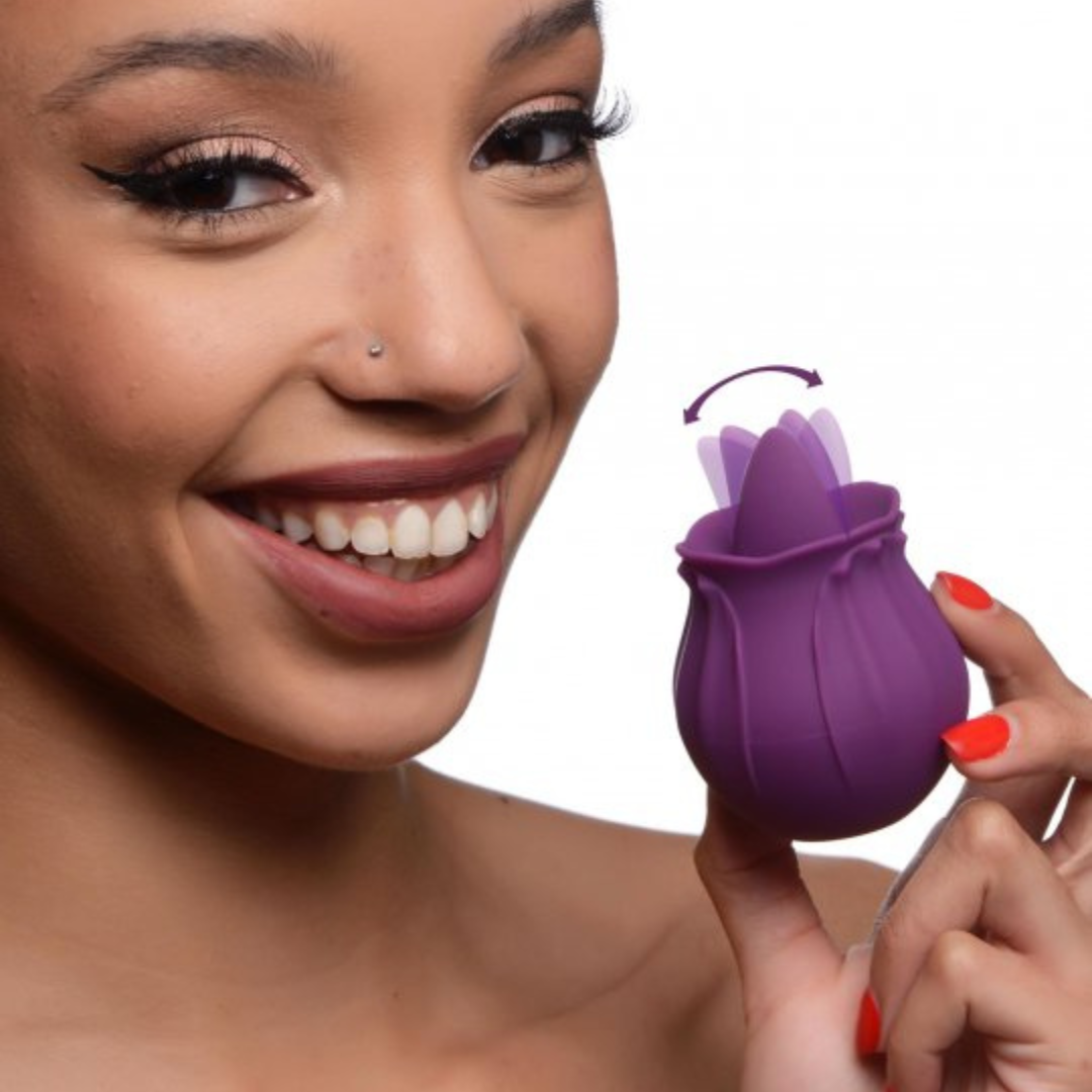 Bloomgasm Wild Violet 10X Silicone Clit Licking Stimulator - Purple