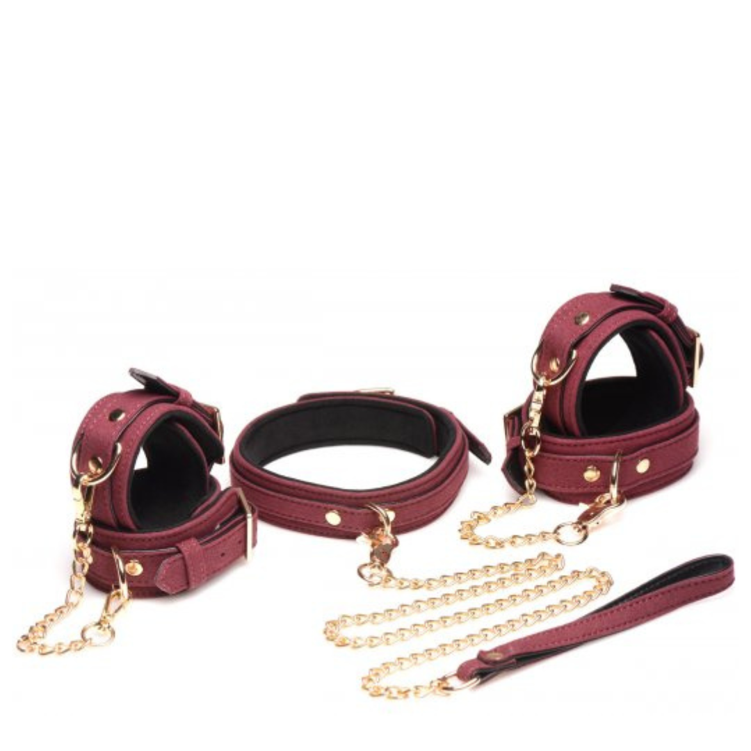 6 Piece Velvet Bondage Set