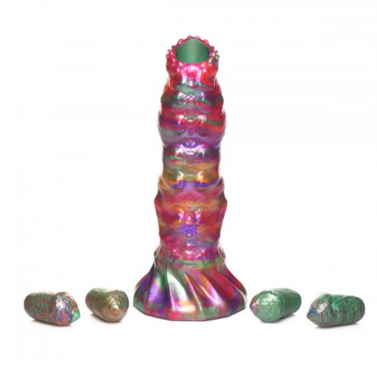 Larva Silicone Ovipositor Dildo with Eggs