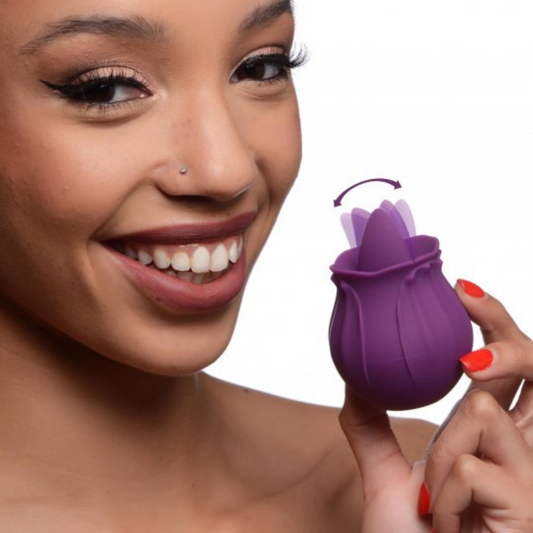 Bloomgasm Wild Violet 10X Silicone Clit Licking Stimulator - Purple