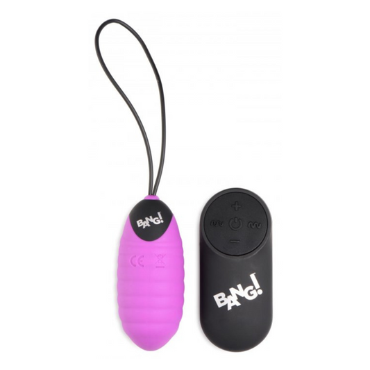 28X Ribbed Silicone Vibrating Egg with Remote Control