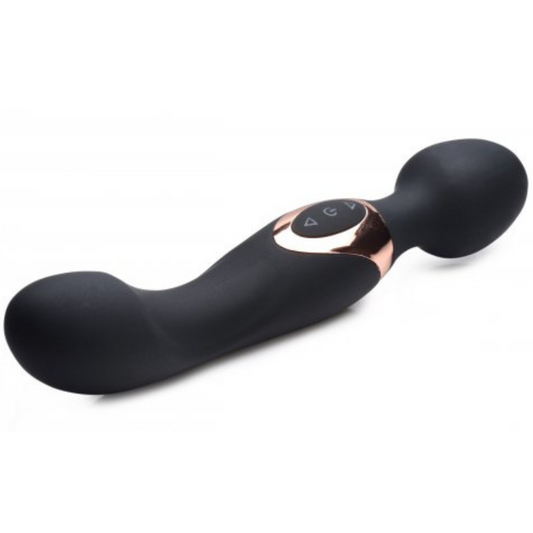 10X Dual Duchess 2-in-1 Silicone Massager - Black