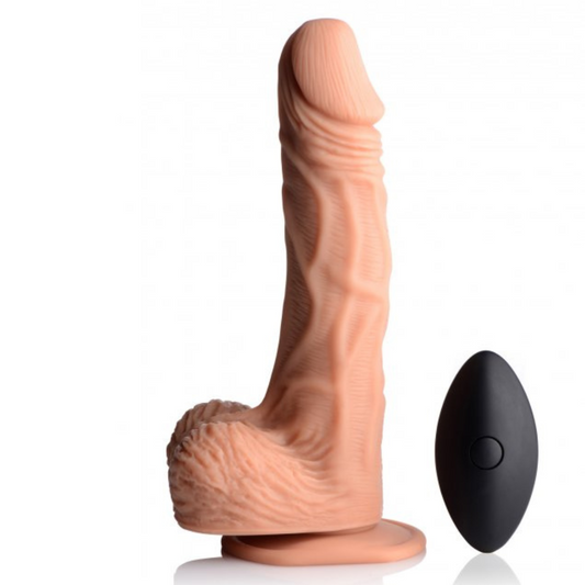 10X Groove Harness with Vibrating and Rotating Silicone Dildo
